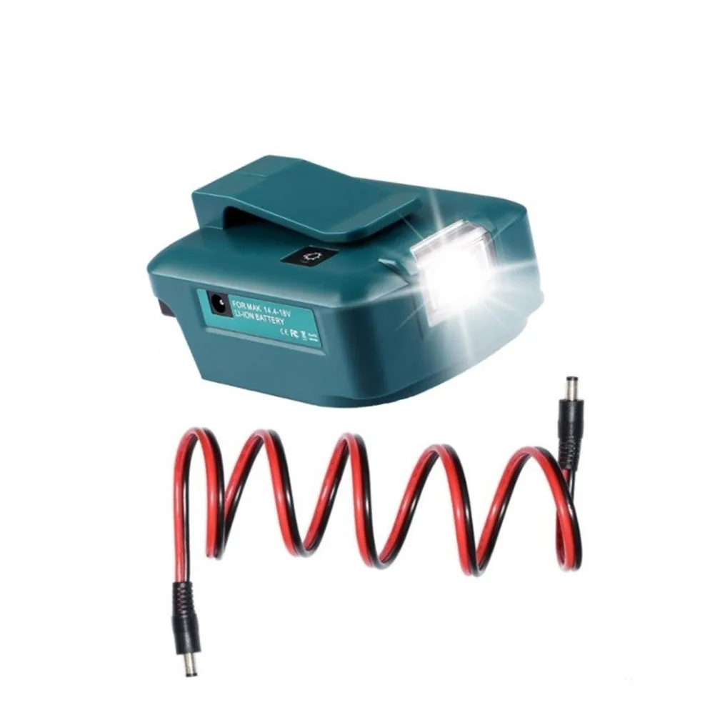 For Makita ADP05 14.4V/18V Battery Dual USB Converter Port with LED Light Spotlight for Makita Batteries with DC Port