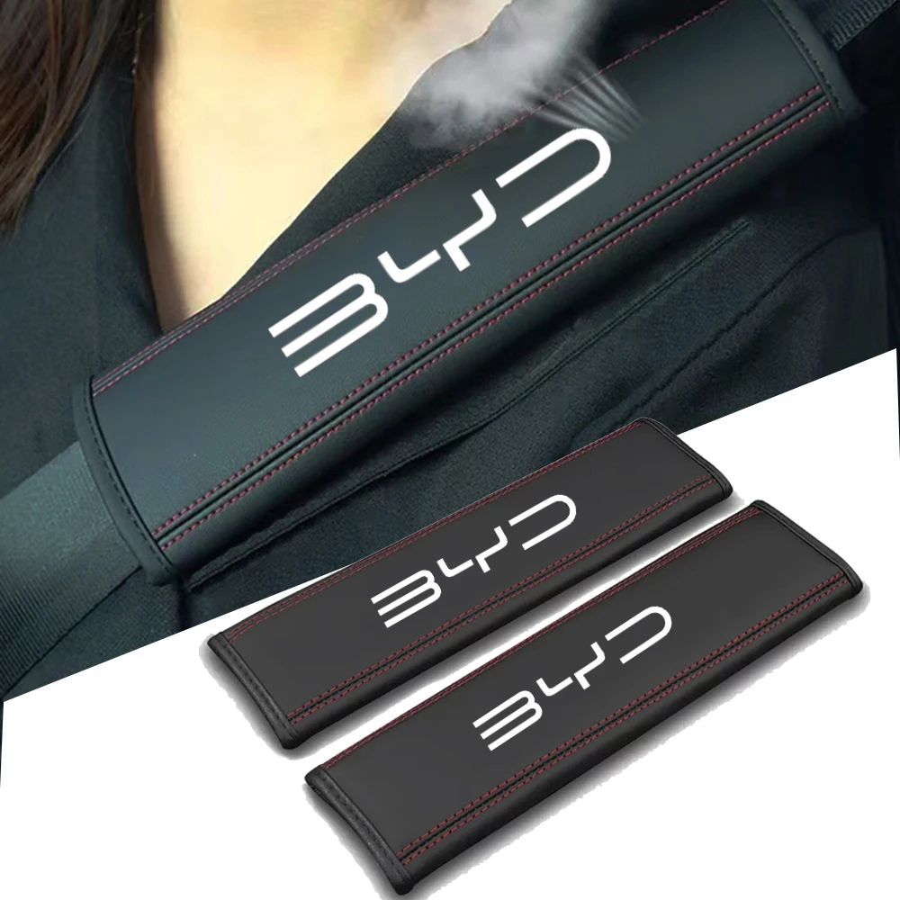 1Pcs Car Seat Belt  Safety Belt Cover Car Styling Protect Shoulder Pads Case For BYD Atto 3 Act 3 Tang F3 E6 Dmi Yuan plus ev f0