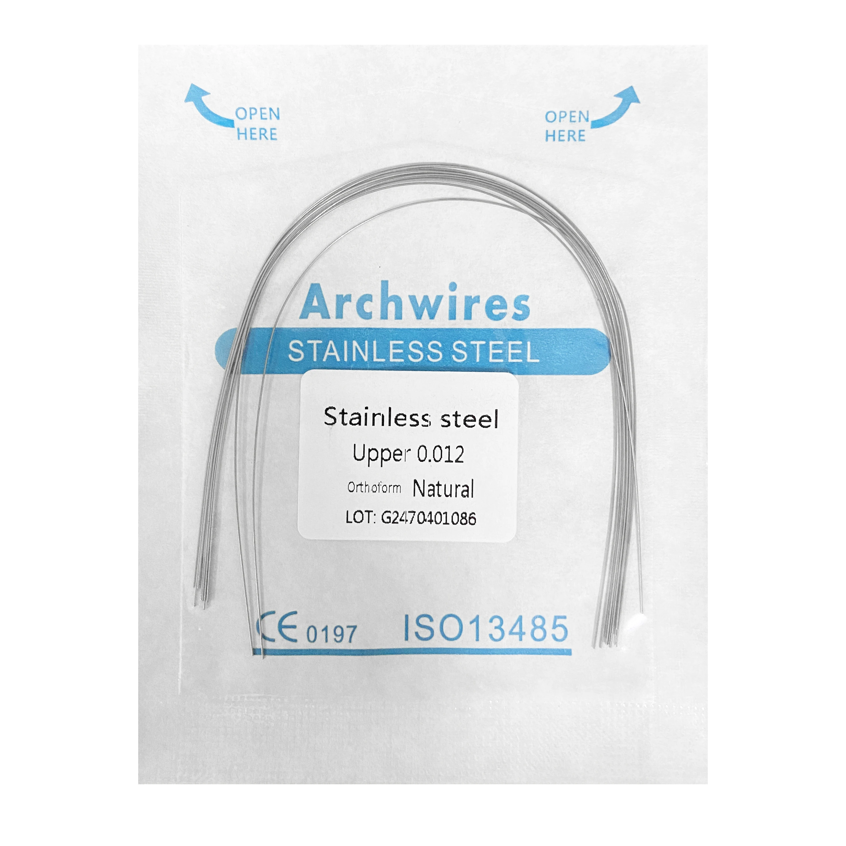 10PCS Dental Orthodontic Stainless Steel Archwires Round/Rectangular Arch Wire Natural Form Super Elastic From Dentist Materials