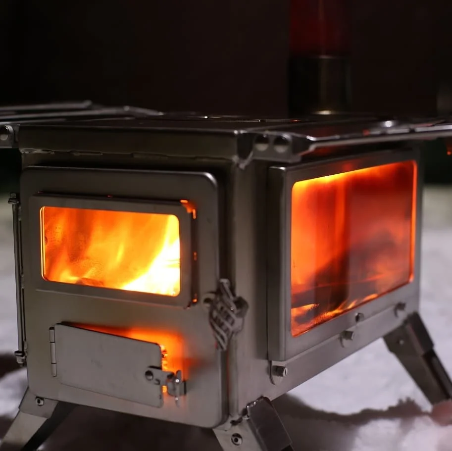

STLFPortable Stainless Steel Outdoor Tent Stove & Firewood Kitchen for Campsite Cooking Heating and Outdoor Survival Wood Stove