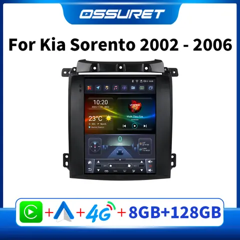 Kia Sorento 2002 - 2006 용 안드로이드 차량용 라디오 Carplay 안드로이드 자동 멀티미디어 비디오 9.7