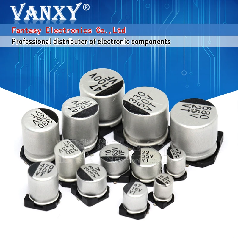 10 sztuk 16V1000UF 10*10mm SMD aluminium kondensator elektrolityczny 16V 1000UF 10UF 22UF 33UF 47UF 100UF 220UF 330UF 470UF