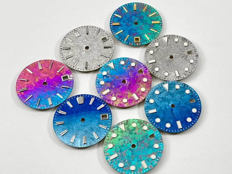 28.5mm Dial Ice Crystal Titanium Dial Color No Lume NH35 Movement