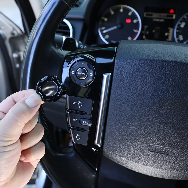 Cubierta de Botón para Volante de Coche de Aleación de Aluminio para Land Rover Range Rover Sport Discovery 4 Freelander 2, Accesorios para Coche