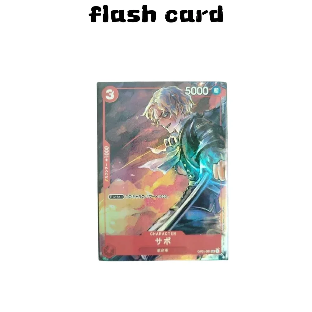 DIY ONE PIECE Monkey D. Luffy Sabo Portgas·D· Ace Original Series Flash Card Anime Peripheral Game Collection Card Holiday Gift