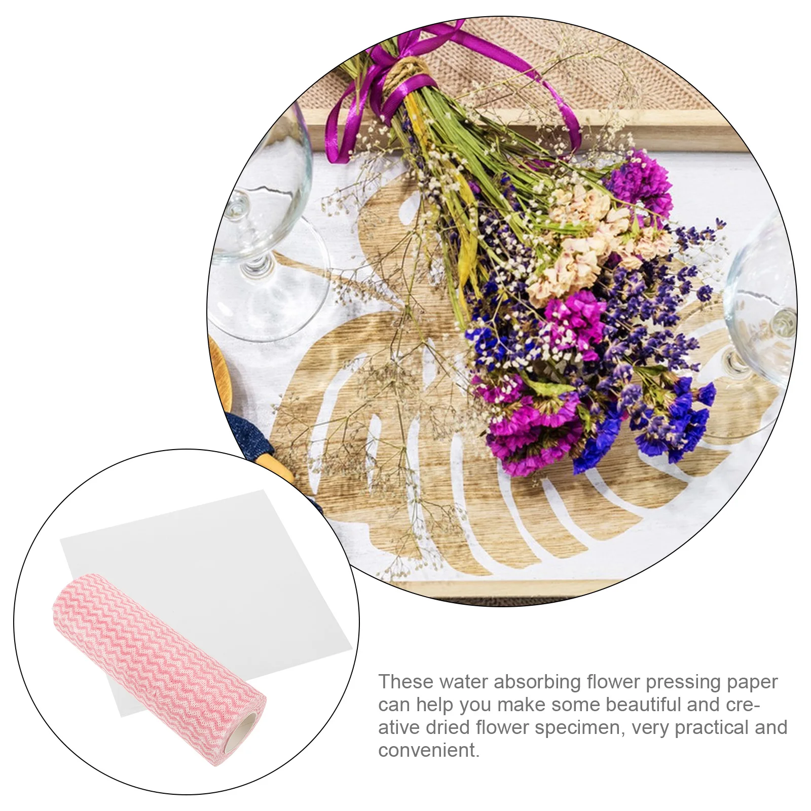 

1 set 10 Pieces 14x14cm Flower Pressing Lining Paper DIY Craft Reusable Press Flower Refill Blotter Paper for Home Decor