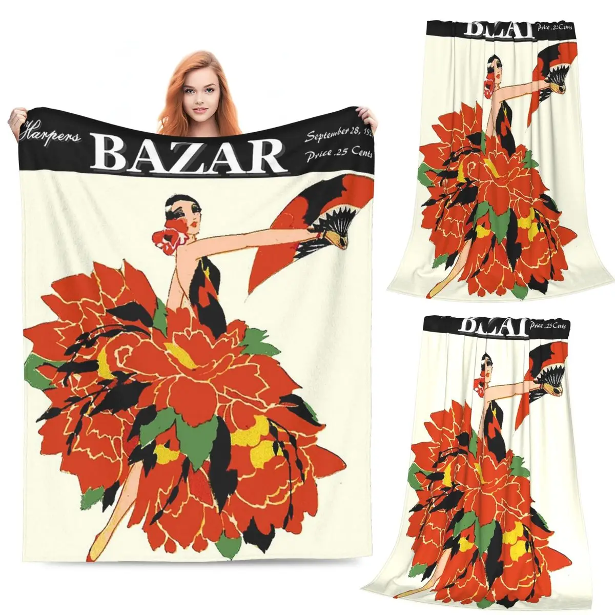 

Арт-деко хлопушка открытка модное одеяло с принтом мягкое теплое фланелевое одеяло покрывало для кровати гостиная пикник домашний диван