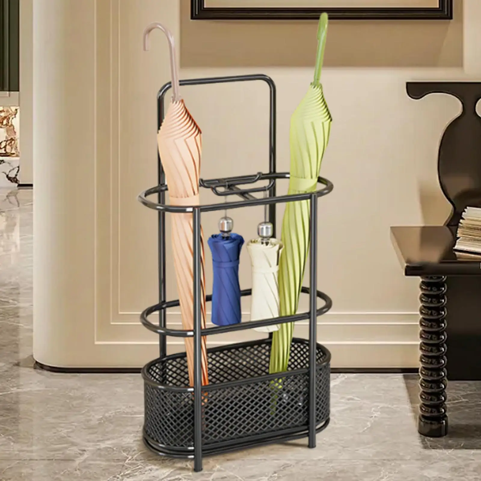 Umbrella Holder Rack Portable Sturdy Storage Container Freestanding Umbrella Rack for Home Entryway Office Entrance Household