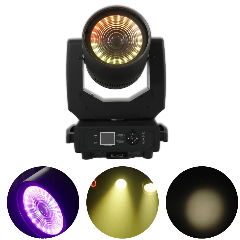 

YUER 150W Zoom Wash Stage Light 120W RGBL LED Moving Head 4-48° Zoom Angle DMX512 Sound Control for DJ Club Party Show Bar