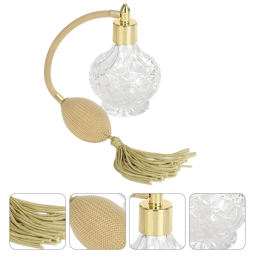 

1Pcs 80Ml Perfume Bottle Vintage Glass Spray Refillable Atomizer for Room Decor Fashion Chic Crystal Mist Container Leakproof