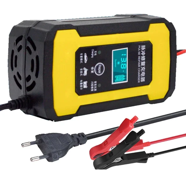 

12V 6A Intelligent Car Battery Charger Car and Motorcycle Lead Acid Battery Charger and Smart Pulse Repair Maintainer