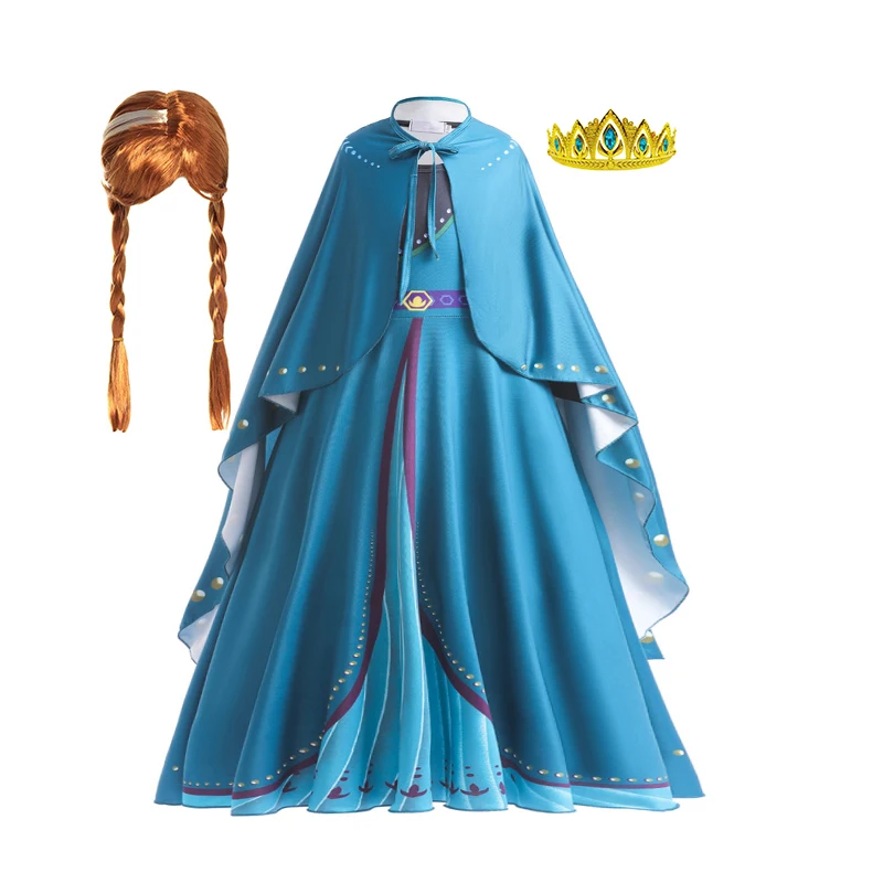 فساتين أميرات ديزني فروزن آنا إلسا فستان ترتر شبكي للأطفال أزياء ملكة الثلج التأثيرية لحفلات أعياد الميلاد #5
