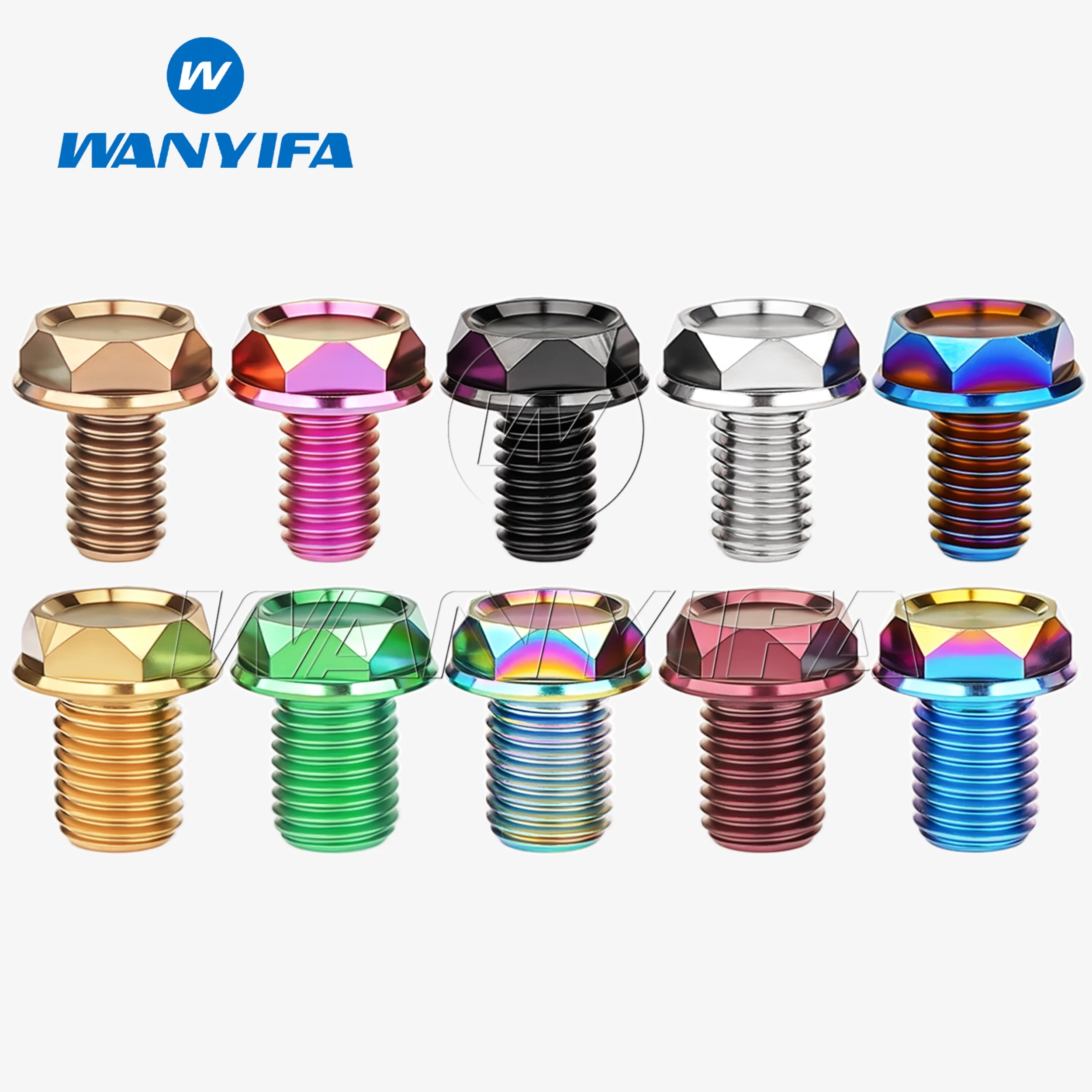 Wanyifa 1pcs Titanium Bolt M8 M10x13mm Motorcycle rearview mirror end cap screw Right-hand thread/Left-hand thread