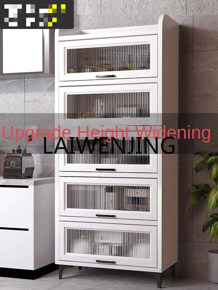 

Kitchen Storage Cabinet with Door Multi-Functional Meal Side Seasoning Microwave Oven Storage Rack Multi-Layer Floor Cabinet