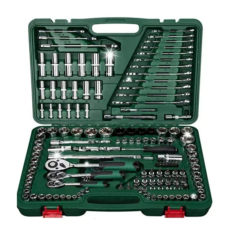 Hot-selling/150 pcs car mechanic socket spanner wrench set ratchet handle