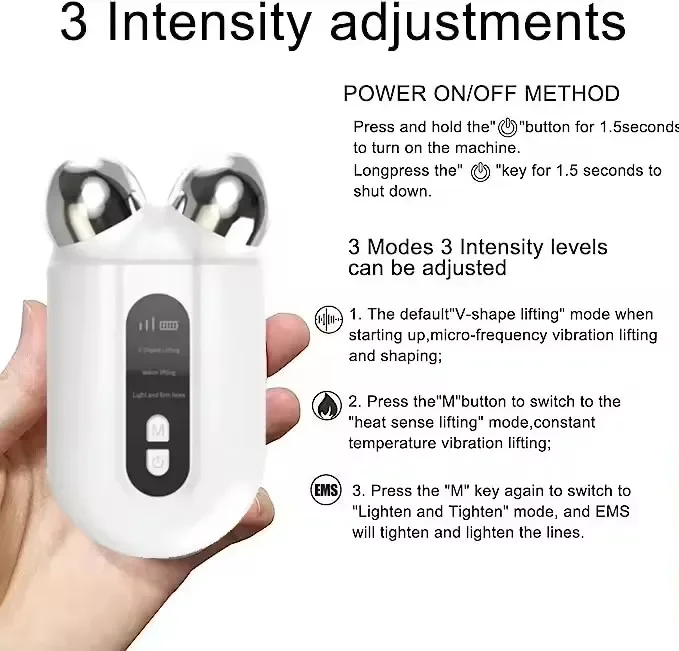 Nuface マイクロカレント フェイスリフト デバイス ローラー、顔を持ち上げて肌を引き締め、しわ除去マイクロカレントマシン プロフェッショナル