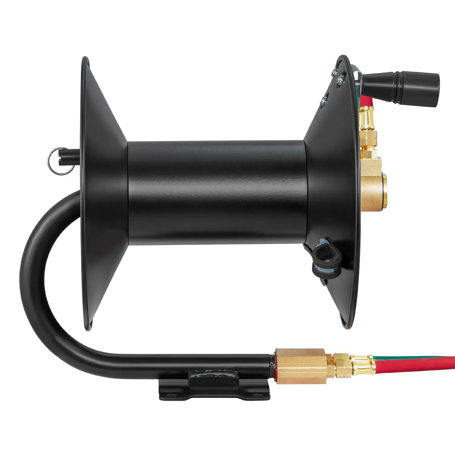 Welding Hose Reel, Hand Crank Rewind Hose Reel with 3FT Lead-in Hose and 9/16
