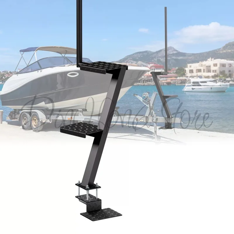 Universal marine trailer pedal (with safety handrails) sturdy iron structure, suitable for a variety of ships,