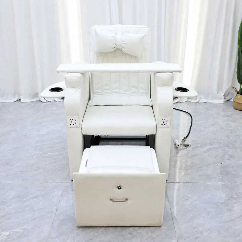 Electric Manicure and Foot Bath Integrated Recliner Multi Functional Foot Massage Chair for Beauty Salons
