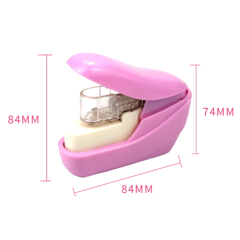 Creative Staple-Free Stapler Candy Color Office School Student Stationery Paper File Binding Machine Stapling Tools Supplies
