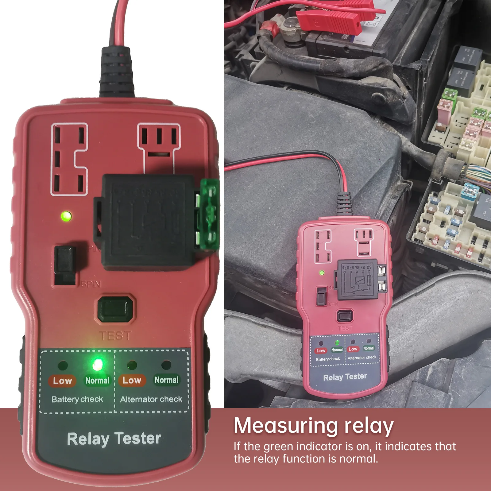 2024 Automotive Relay Tester for 12V Battery RT-900 2-in-1