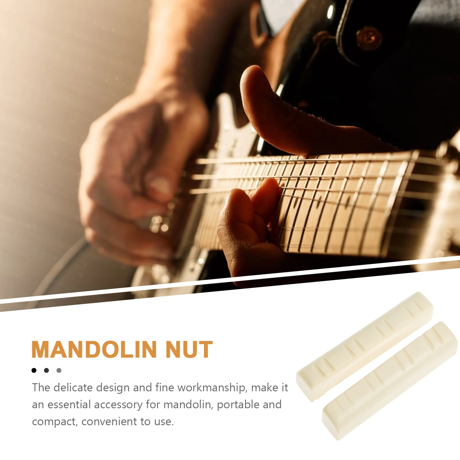 

2pcs Premium Mandolin String Nut Replacement ABS Material Noise Reduction Tone Enhancement Durable Lightweight for Mandolin