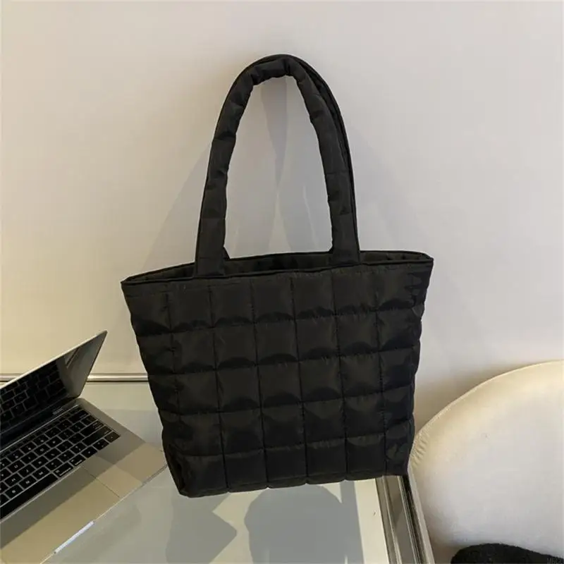 

M6CC Women Bag Puffer Work Bag Large Capacity Handbag Quilted Armpit Bag Shoulder Bag