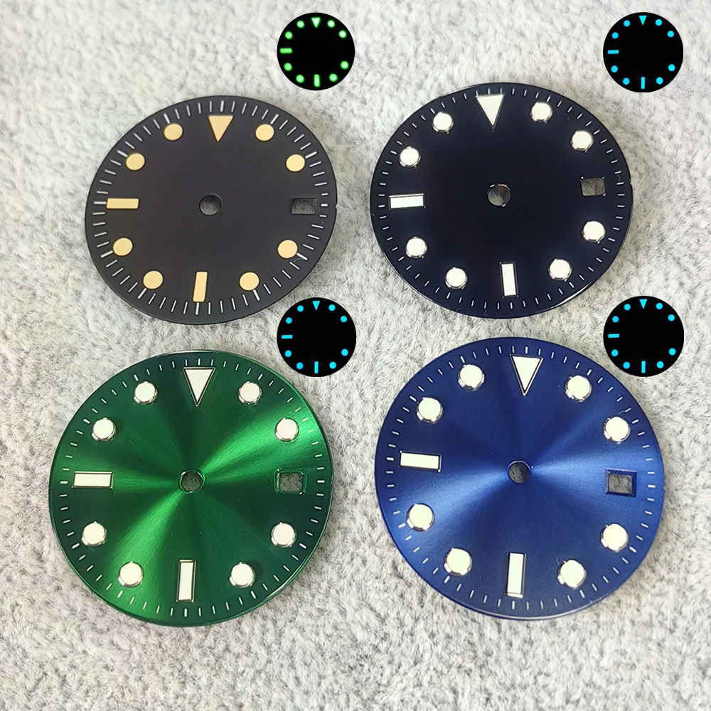

NH35 28.5mm green luminous blue luminous dial Green dial for NH35 36 8215 ST1612 movement watch accessories Watch repair tool