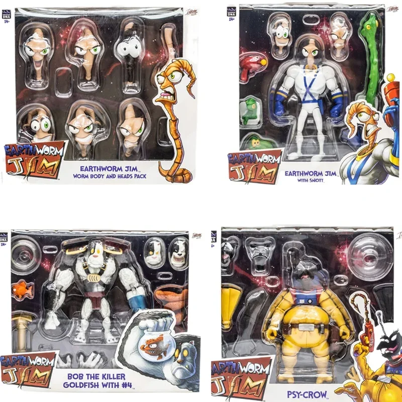 

Экшн-фигурка PDNA Earthworm Jim 1/12, червь, тело, пси-ворона, боб, убийца, золотая рыба, Snot, кукла, коллекционная игрушка, подарки для детей