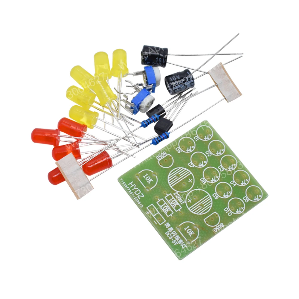 30個入りシンプル広告灯キット赤と黄色の点滅サイクルライトフラッシュ改造diy