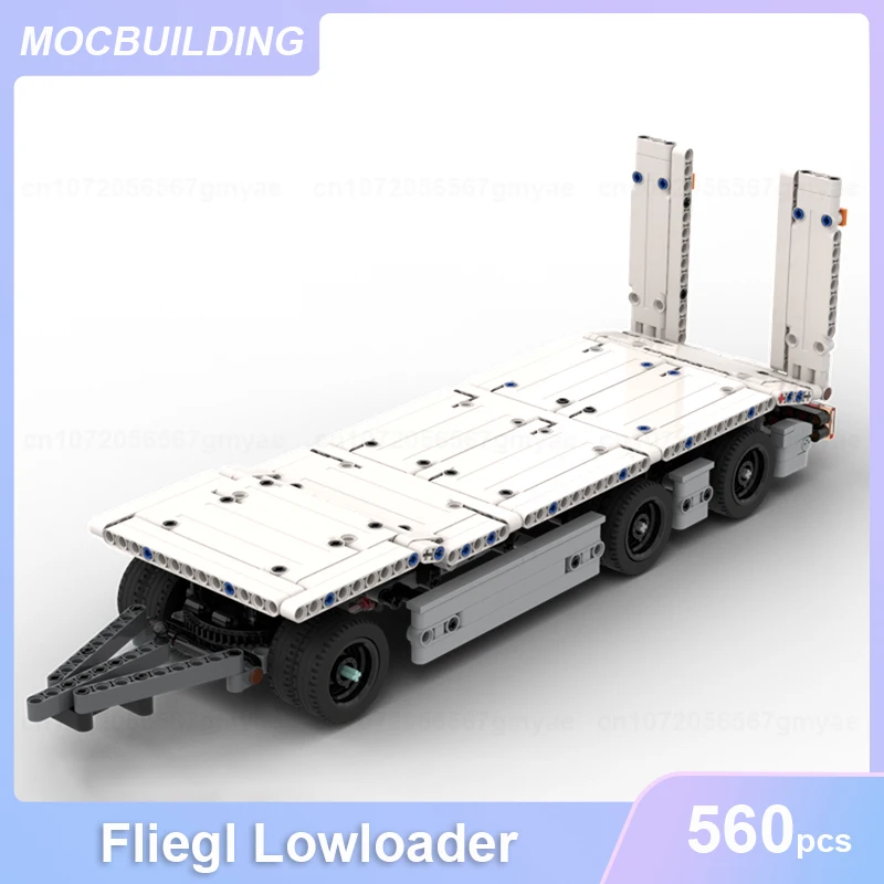 Fliegl Lowloader Model MOC Building Blocks DIY Assemble Bricks Transportation Educational Creative Collection Toys Gifts 560PCS