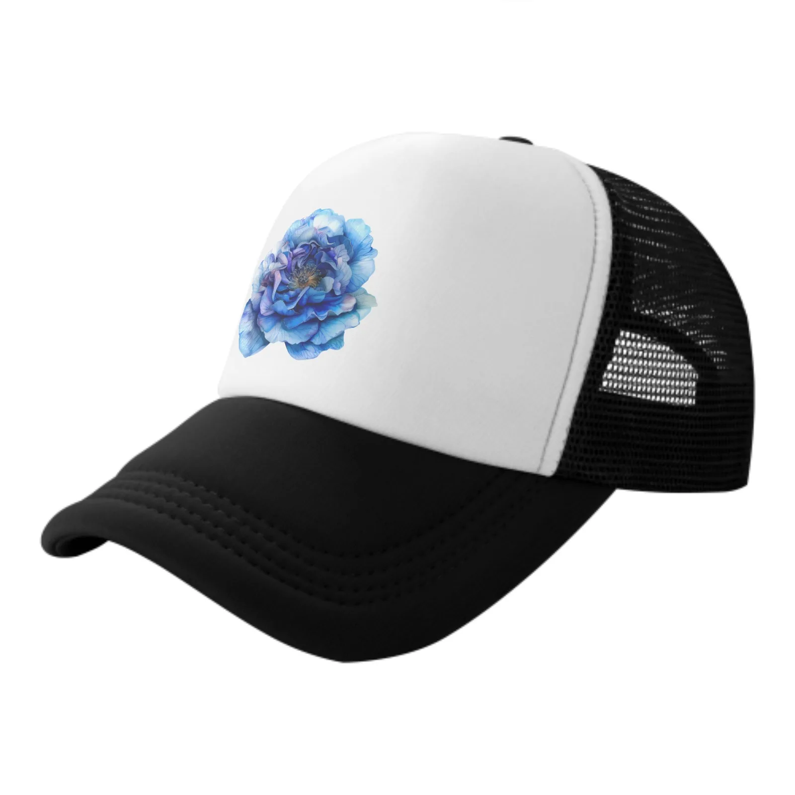 Blue Flowers Baseball Caps Cotton High Quality Cap Men Women Hat Trucker Snapback Dad Hats