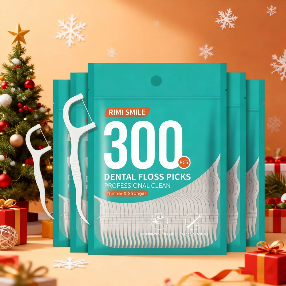 Christmas Must-Have 300-Pcs Disposable Dental Floss for Family Holiday Oral Care Essentials