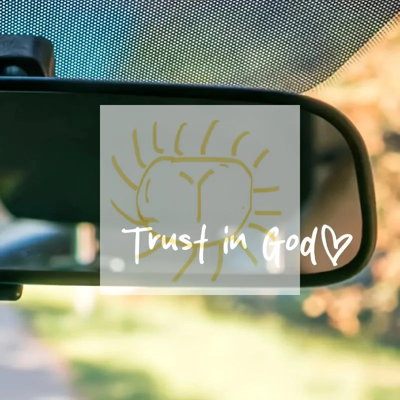 1/2 pçs decalques de carta de deus confiança em deus acreditar em deus espelho retrovisor adesivos decoração para carros e motocicletas acessórios