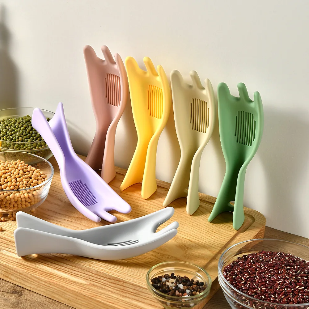 Multifunctional Silicone Rice Washer Spoon Beans Washing Colander Strainer Kitchen Gadget for Cleaning Rice Vegetables Lentils