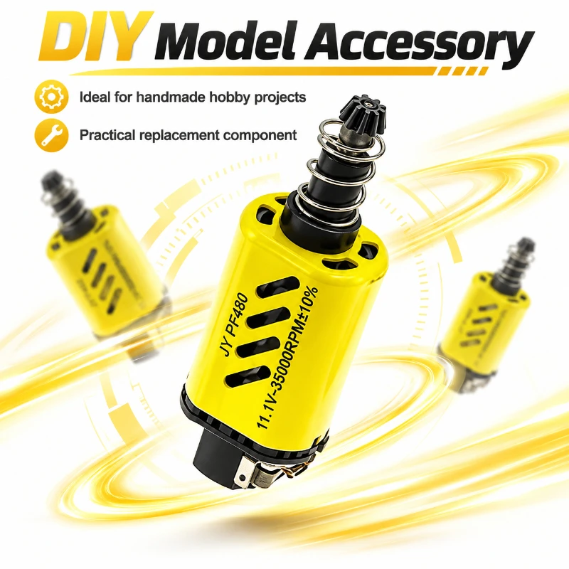 Durable 480 Long Shaft DC Motor 35000RPM 11.1V High Rotation Model Assembly Spare Replacement Component