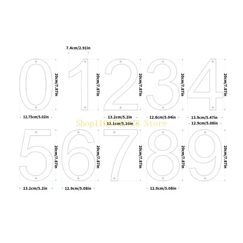 Floating House Numbers Door Label Number Plate Sign with Screw Easy to Install best sale