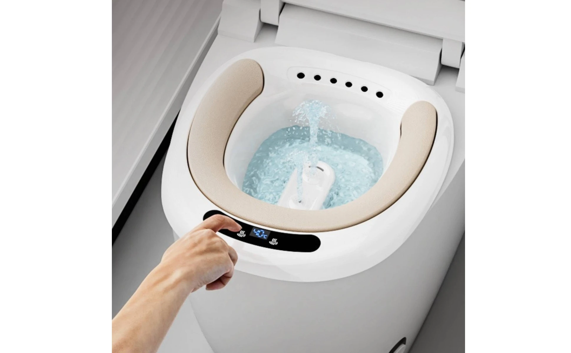 Electric Sitz Bath Basin No Squat Toilet Sitz Bath Seat Pregnancy Wash Basin Automatic Water Spray Bathroom Aid