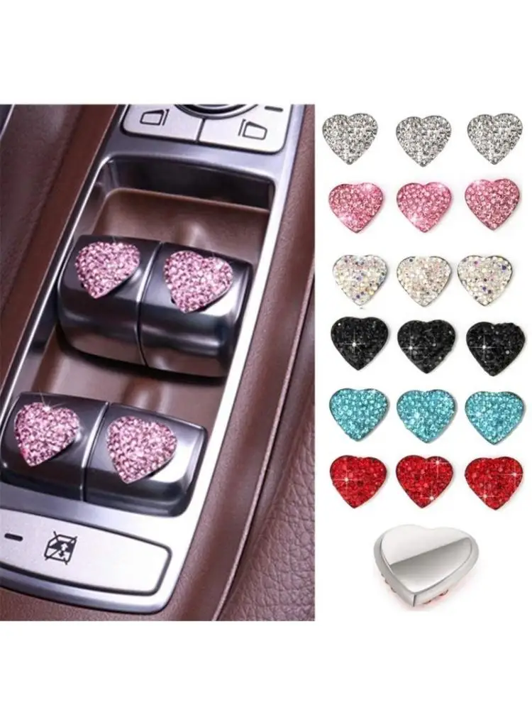 

Crystal Heart Car Interior Stickers Heart Crystal Car Stickers Vehicle Decors