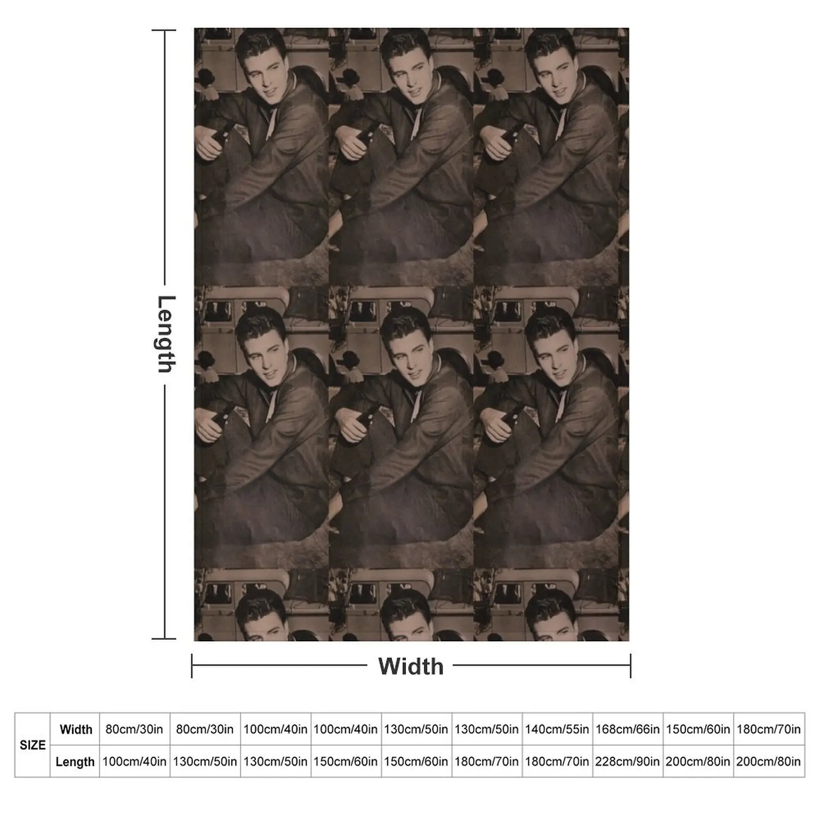 Ricky Nelson Rock N' Roll Superstar Throw Blanket Soft Sofa sofa bed Loose Comforter warm for winter Blankets