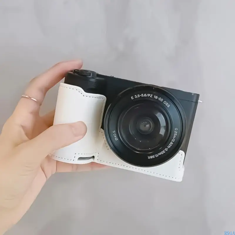 R91a Fashion Pu Leather Cover для ZVE10 II Идеально подходит для блоггеров и любителей фотографии.