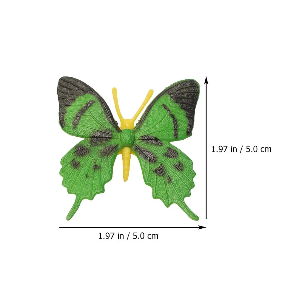 12Pcs Realistic Butterfly Crafts Set Lifelike Educational Cognitive Training Aid for Kids Observing Nature Kindergarten Nursery