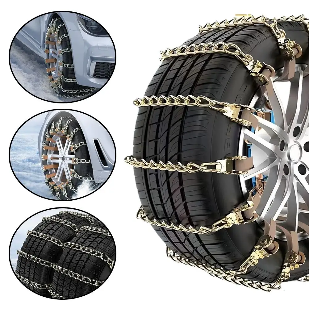 Durable Winter Tire Chains for SUV Sedan Truck High Strength Pressure Resistant Snow Chains Easy Quick Installation