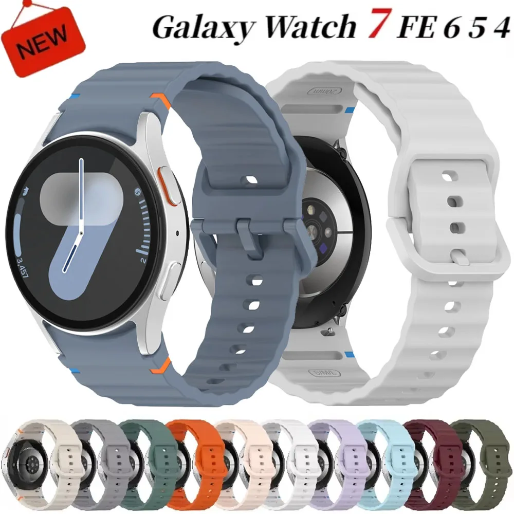 Offizielles No Gap Silikonarmband für Samsung Galaxy Watch 7/6/5/4/FE 44 mm 40 mm Sportarmbanduhr 6 4 Classic 47 mm 43/46 mm Band