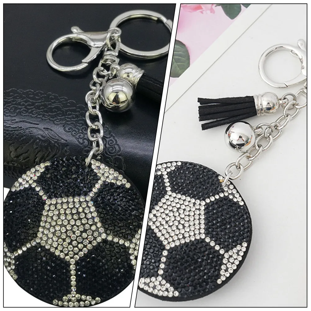 

Брелок в виде спортивного мяча: креативный декоративный мини-кулон с стразами для сумки, рюкзака, вечеринки