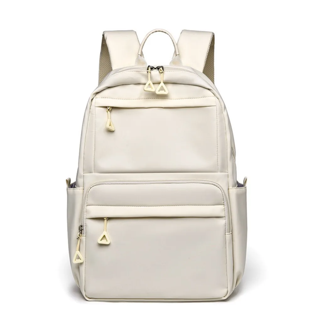 Zaino per studenti casual in tinta unita Zaino per laptop versatile di grande capacità Borsa da scuola leggera in stile coreano da viaggio