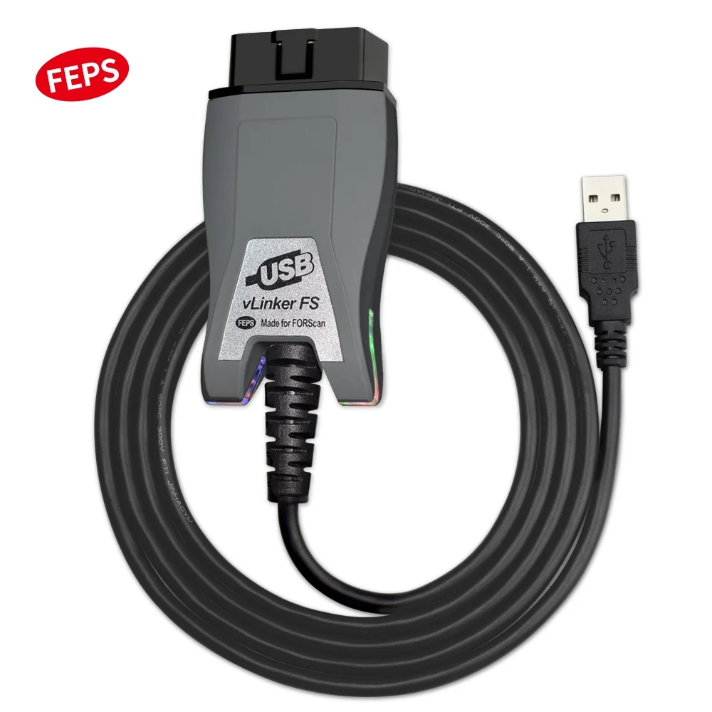 VLinker FS USB  ELM327 OBD2 Automotive Scanner Adapter OBDII Scan MS CAN HS CAN Diagnostic Tools for Ford/Mazda/Lincoln/Mercury