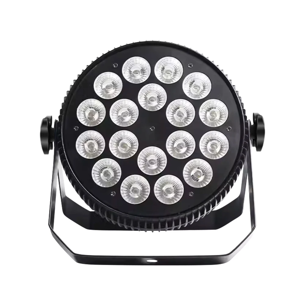 Imagem -05 - Alumínio Led Flat Par Light Equipamento de Iluminação de Palco Profissional para Festa Disco e Casamento Rgbwa uv 6in Dmx512 18x18w