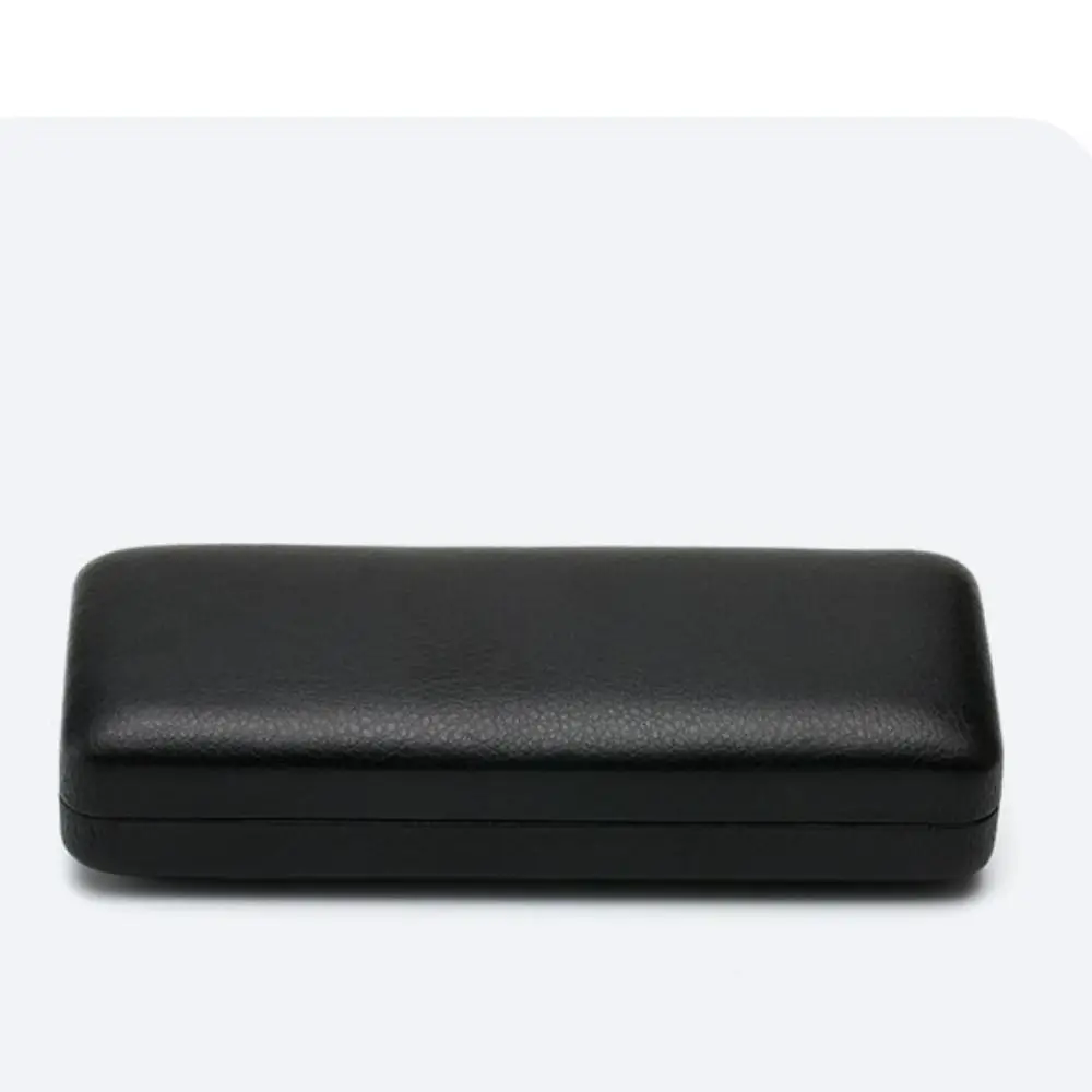 Fashion Simple PU Leather Glasses Metal Square Portable Sunglasses Case Women Men Durable Eyewear Storage Box