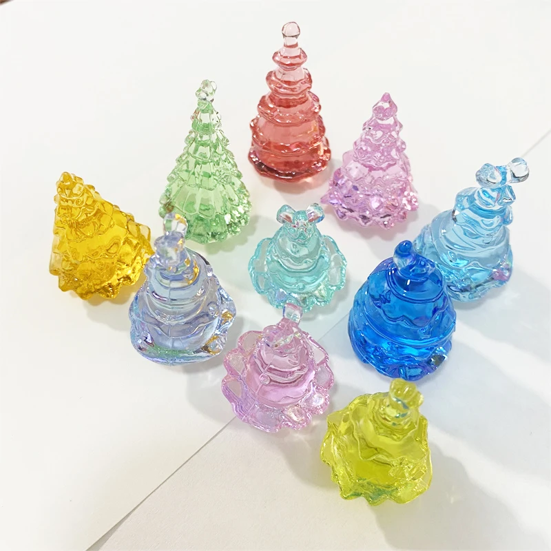 10 Pieces/Set Colorful 35-50mm Acrylic Tree Model For Board Game Accessories